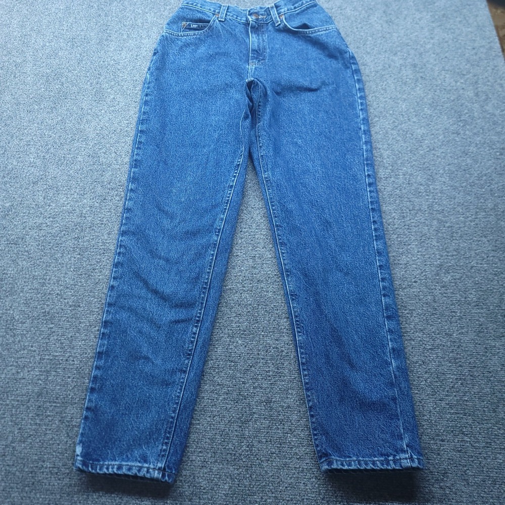 Vintage Lee High Waisted Straight Leg Jeans Medium Wash Denim 6M 27x31 1362 01